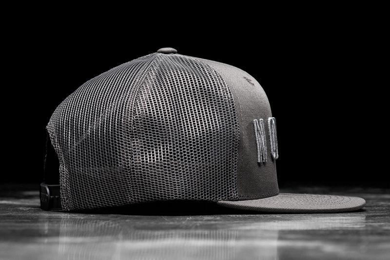 Men's Nobull Flat-Brim Trucker Hats Dark / Grey | SG B2583E